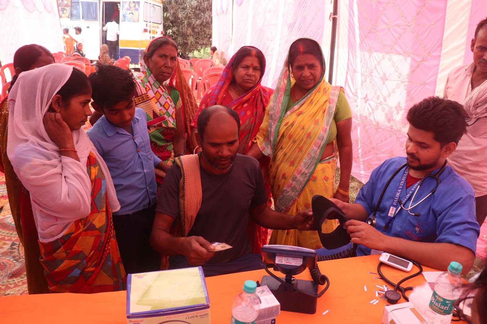 Blood pressure screening by SPHC health workers